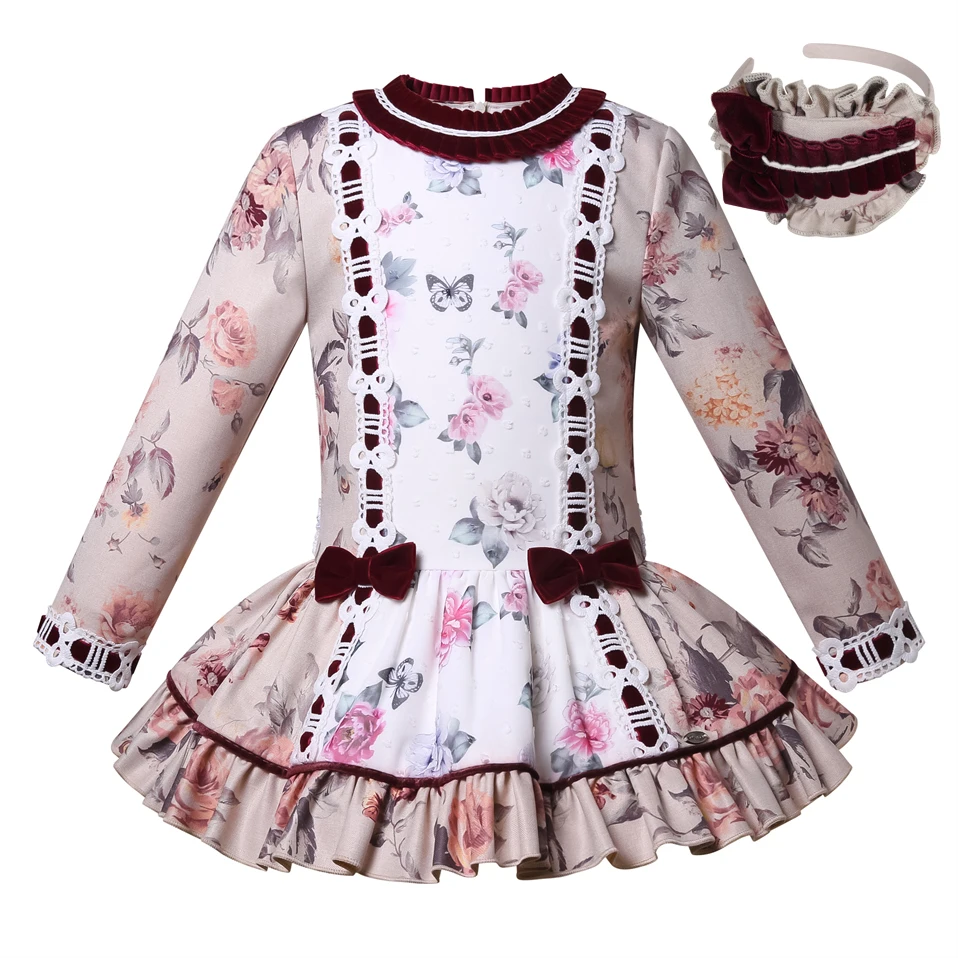 Pettgirl  Infant kids Party Birthday Wedding Clothes Girls Floral Dresse Size 2-12Y