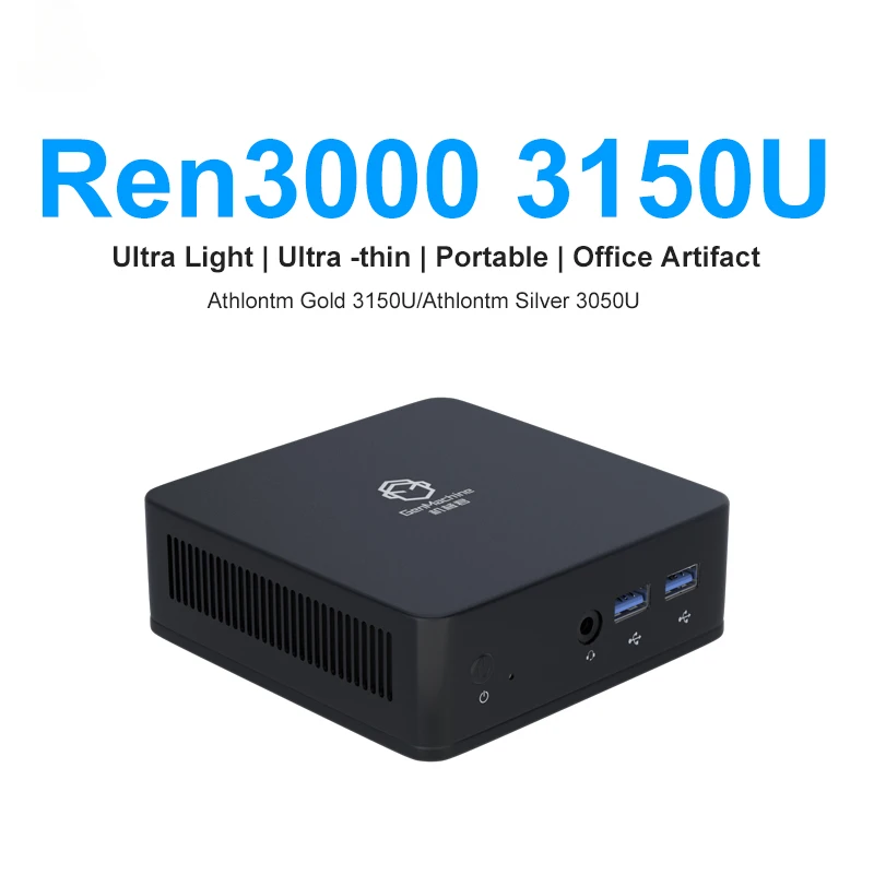 

AMD Ren3000 Athlon 3150U Mini PC Support Windows 10/11 WIFI5 2.4GHz-3.3GHz DDR4 32GB 1TB SSD Desktop PC Gamer Computer