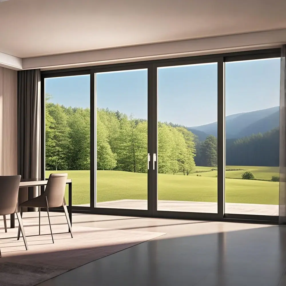 Latest Design Easy Installation Patio Sliding Door Large Sized Viewing Aluminum Glass Door Cost Effective Household Sliding Door