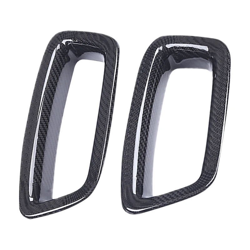 2PCS Car Seats Back Headrest Hole Cover Trim For Benz A CLA Class W177 W118 V177 C118 A180 AMG CLA200 CLA45 Carbon Fiber