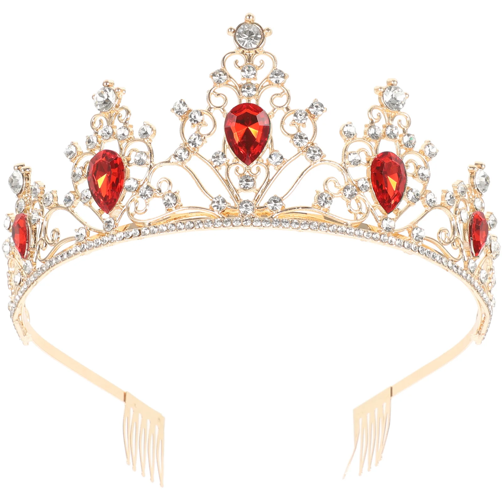 우아한 빈티지 신부 티아라 왕관 매력적인 반짝이는 웨딩 헤드피스 신부 들러리 연회 사진 촬영 액세서리