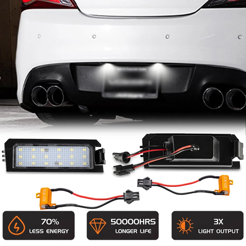 

Canbus LED Tail License Plate Light Free Error for Kia Rio MK4 Niro Cadenza K5 K7 Hyundai I30 Elantra GT Sonata Veloster Tucson