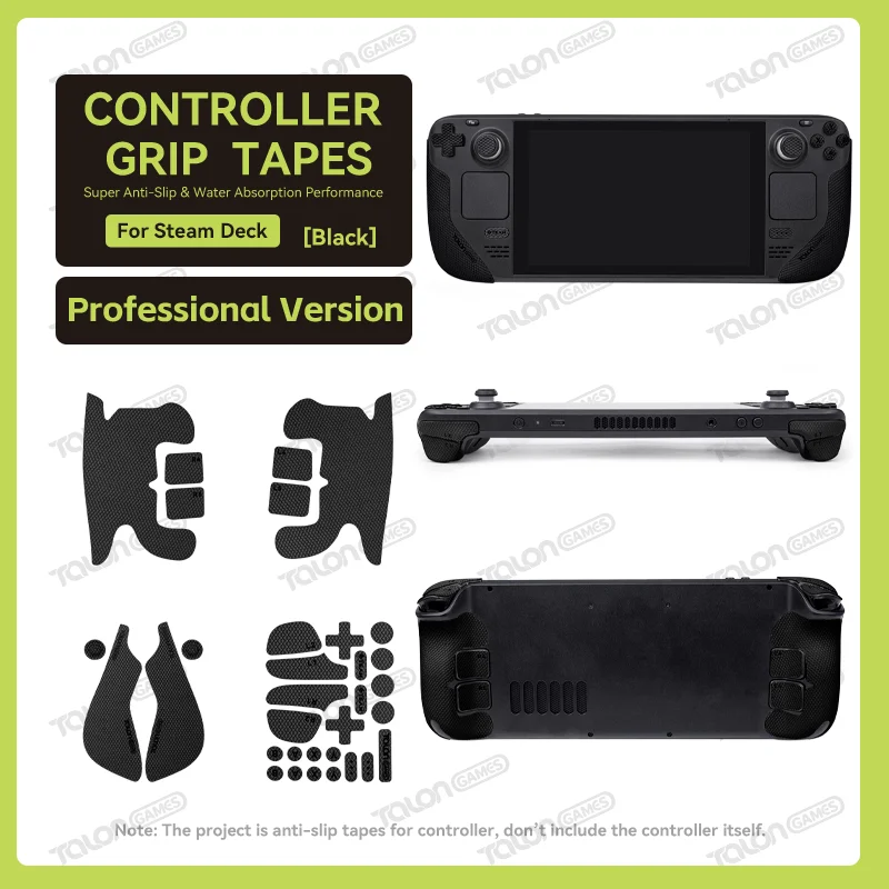 TALONGAMES Pro Version Gaming Handle Anti Slip Sticker For Steam Deck / OLED Version All Inclusive Sweat Absorbing Non-slip