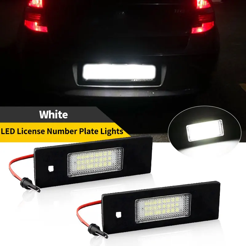 2PCS Led Number License Plate Light for E81 E87 E87N F20 F21 E63 E63N E64 E64N M6 F06 F12 F13 Z4 E85 E86 E89 i3 I01 X2 Hatchback