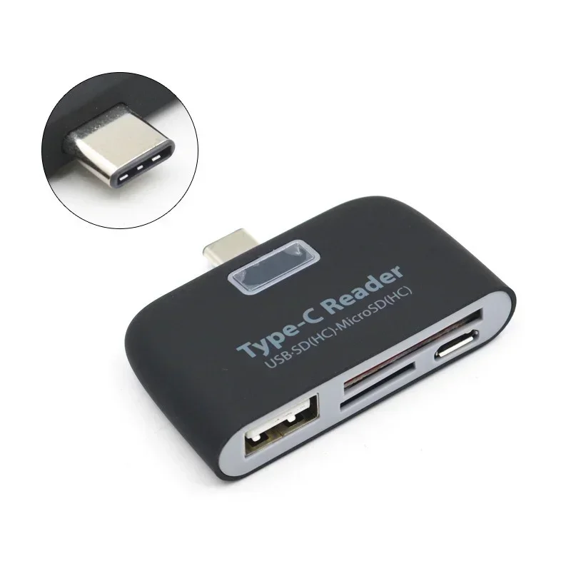 

USB OTG Adapter for Mouse, LED Lights, USB2.0 Cardreaders of Android Phones, Type-C USB3.1 Multi Card Reader for SD TF