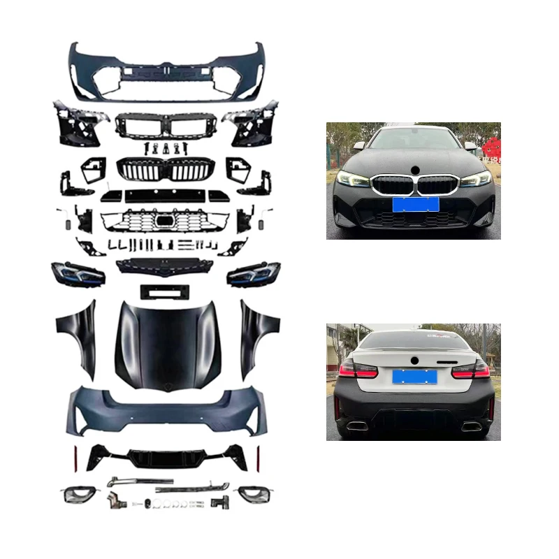 2013-2019 F30 for 3 Series Car Retrofit/Upgrade Bolt-On Universal Fitment Front/Rear Bumper Mudguard Body Kit