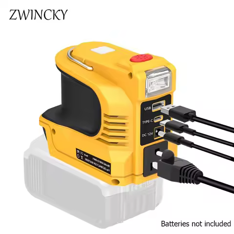180W Lithium Battery Inverter Multifunction Fast Charging Power Adapter Handheld Power Tools For DeWalt，20V Battery(No Battery)