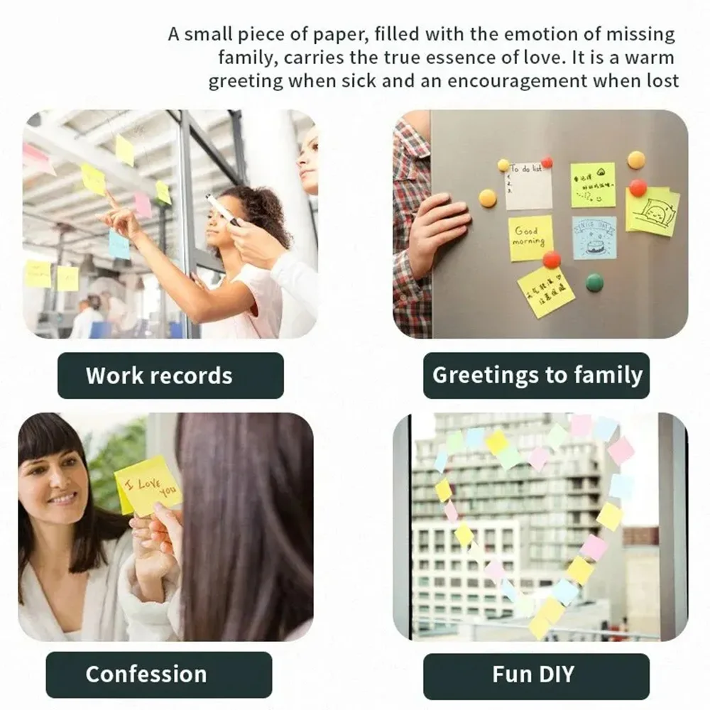 Kertas Notes Lekat Warna dengan Kantor Kalender Desktop Sekolah Supply Student Memo Pad Scrapbook Girl Boy Gift