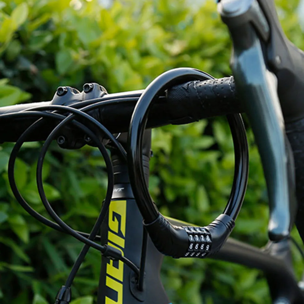 1pc Bicycle Combination Black Portable Bike Lock For Coded Padlock Password Lock Lightweight Durable
