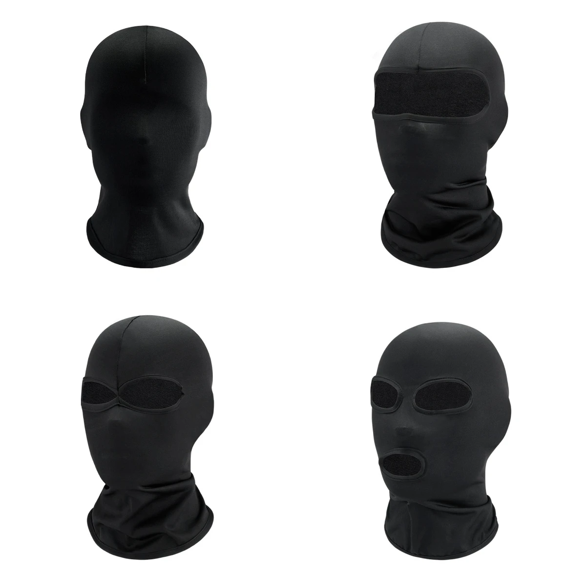 

Black Full Face No Hole Cover Hat Women Men Army Tactical Cs Balaclava Cap Sun UV Protection Bike Motorcycle Multi-Hole Ski Mask