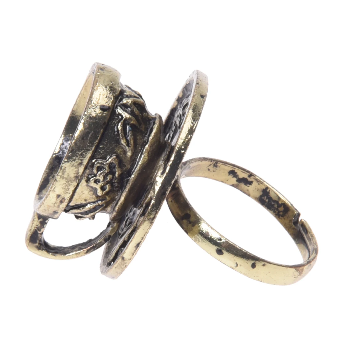 โลหะย้อนยุคกาแฟชาถ้วยแหวนนิ้วปรับแฟชั่น