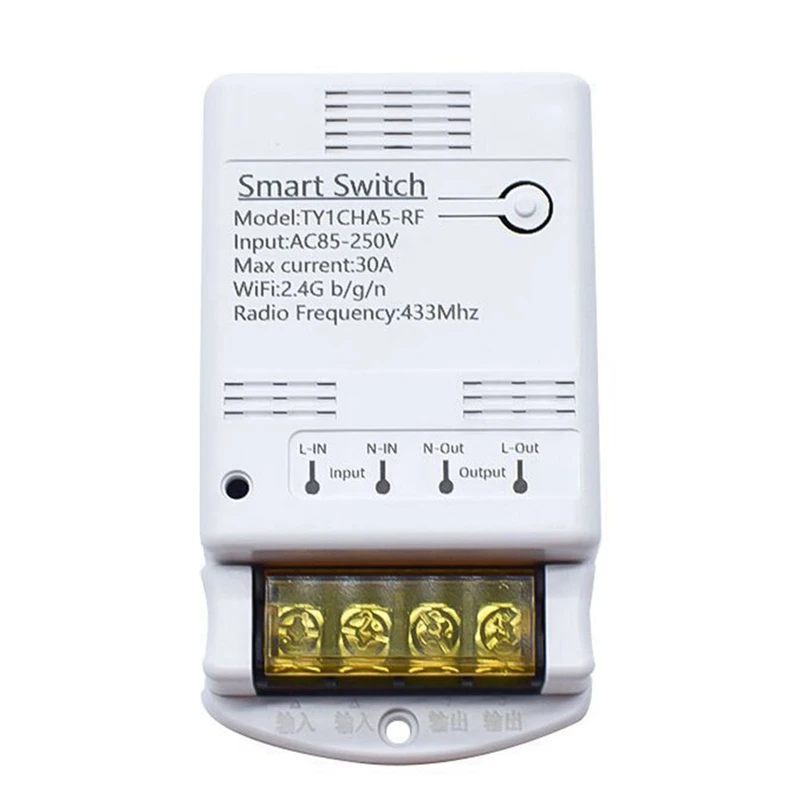 4000W 30A Wifi Switch Relay Tuya Smartlife APP 433Mhz RF Receiver Module AC 85-250V 220V Home Automation Circuit Breaker