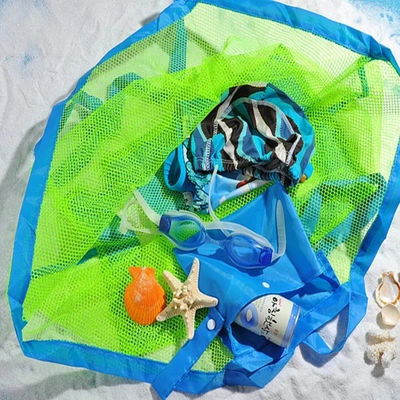 Children Sand Away Protable Mesh Bag Kids Bath Toys Storage Bags Swimming Large Beach Bag for Towels Women Cosmetic Makeup Bag view 6