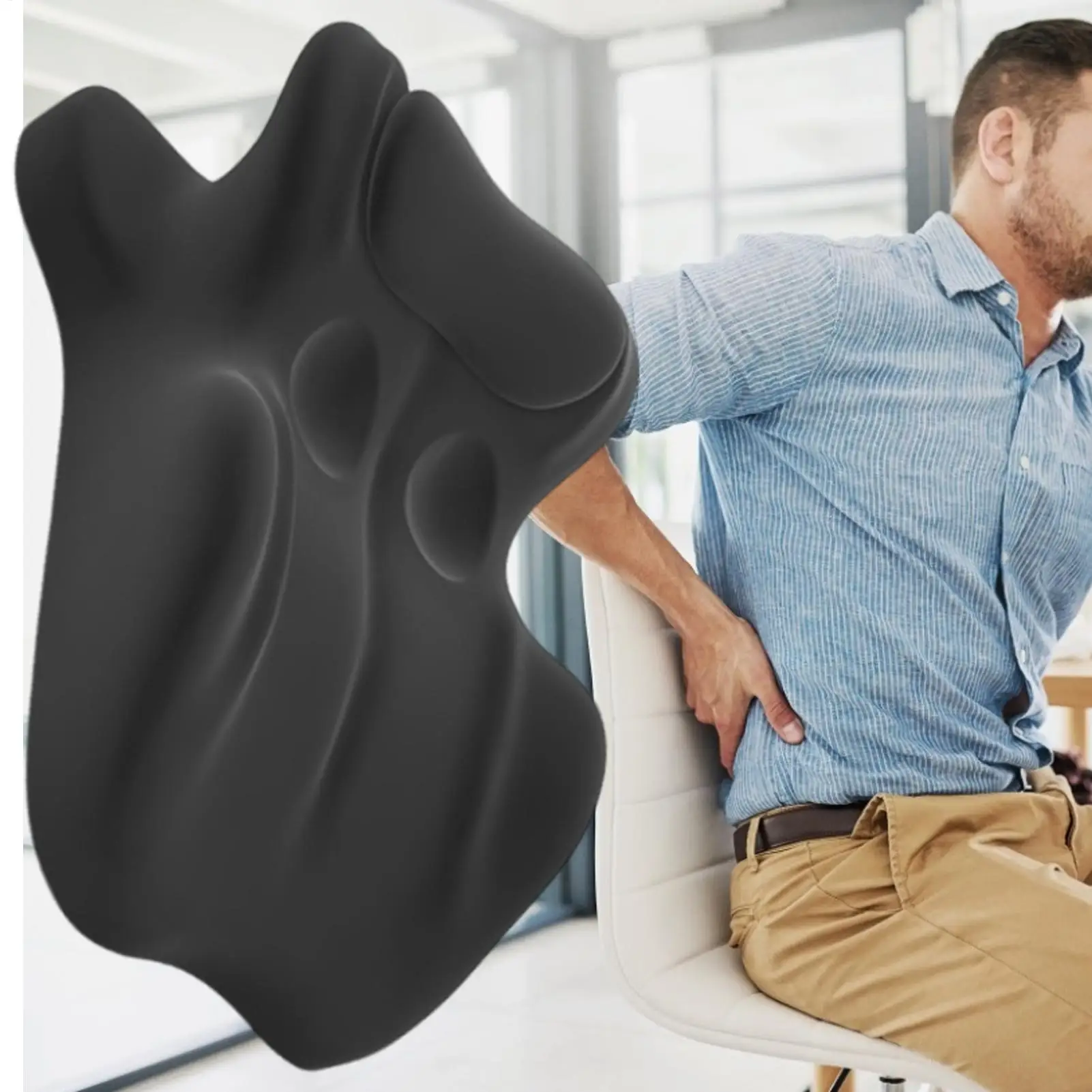 

Bed Wedge Pillow Lumbar Support Pillow Ergonomic Couple Accessories For Pressure Relief Snoring Reading Travel Workplace