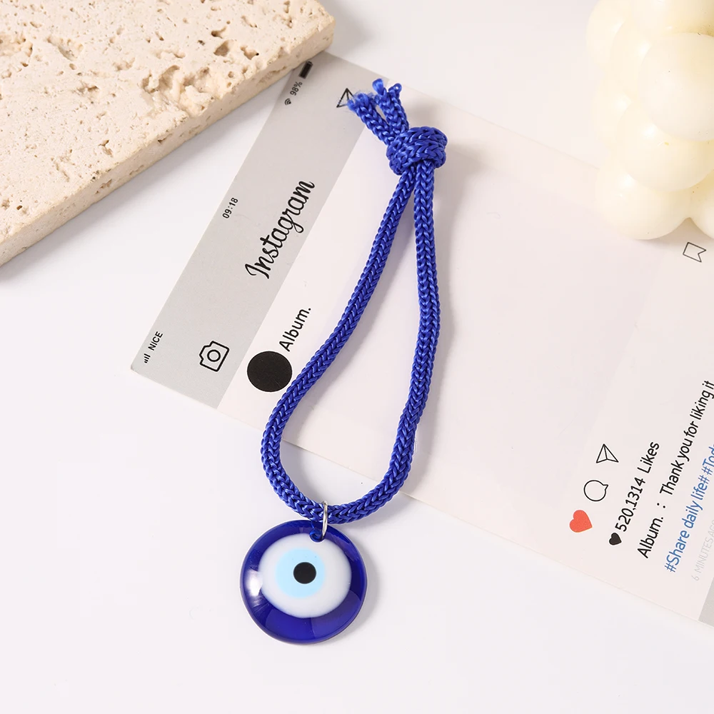 Aihua Bohemia Glücksbringer Türkisches Böses Auge Schlüsselanhänger Hamsa-Hand Blaue Glasperlen Schlüsselringe für Damen und Herren Taschenanhänger Deko-Geschenke – Detail 10