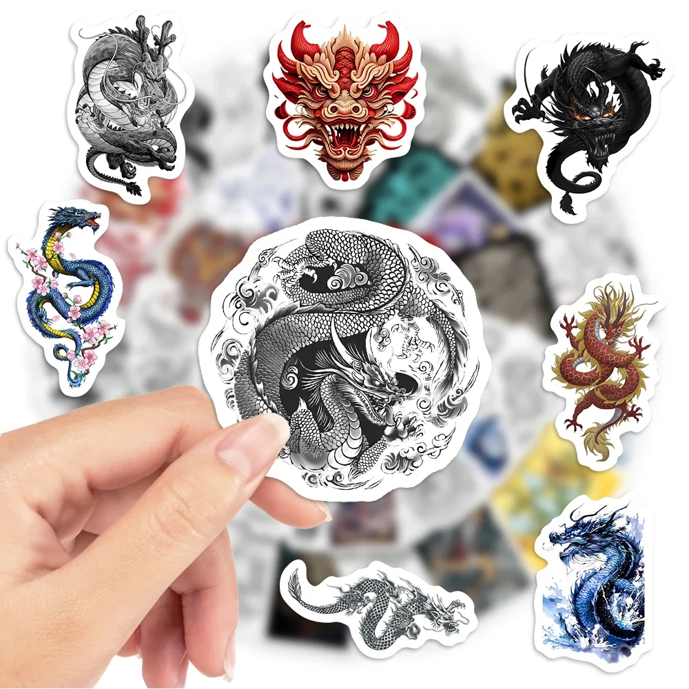 Chinese Dragon Stickers Cool Art Game Aesthetic DIY Toy Gift Graffiti Decal for Phone Luggage Laptop Scrapbook Waterproof