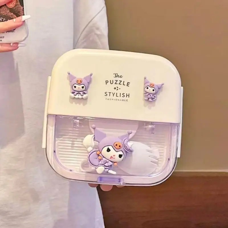 Sanrio Hellokitty Cartoon Lunch Box Cartoon Kuromi Lunch Box Cute Pochacco Sealed Fruit Box Kids Home Office Insulated Lunch Box