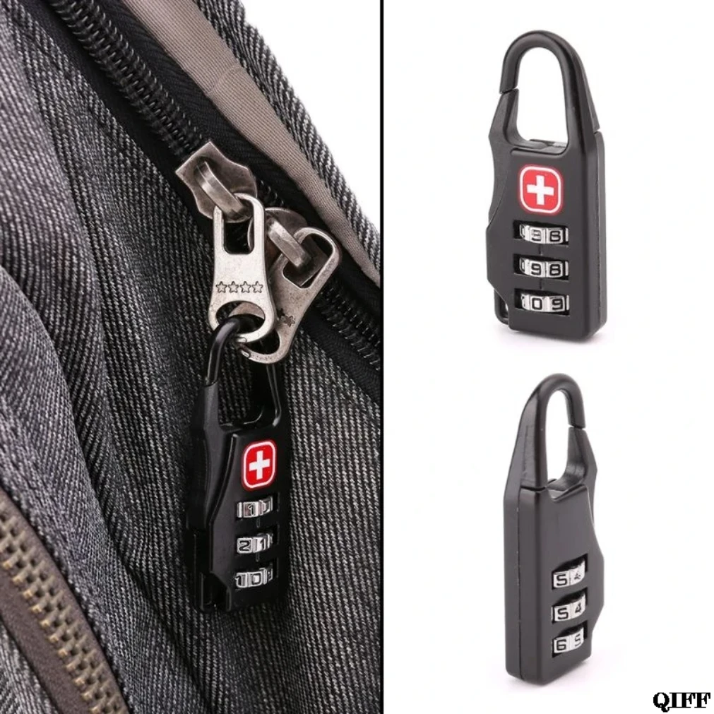 

Drop Ship Swiss Cross Symbol Combination Safe Code Mini Padlock Luggage Travel Number Lock 2025new