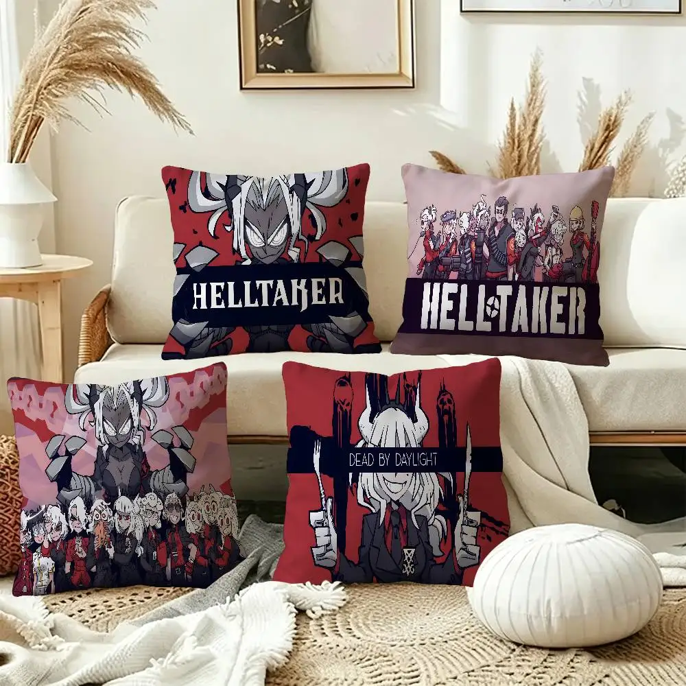 H-Helltaker G-Game Pillow Cover for Bedroom Room and Living Room Sofa Decorative Cushion Cover