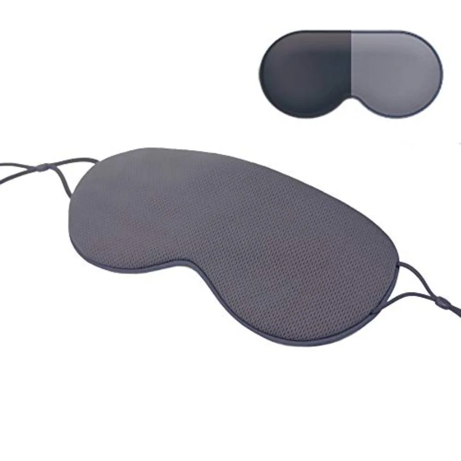 

Sleep Mask, Sleep Aid Super Soft Air Eyes Pillow, Milk Silk and Warm Cloth Sides, Adjustable Slip Hold Strap to Ears - + Gray