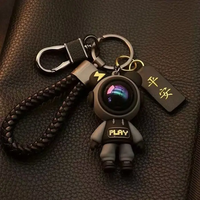 High-End Anti-Wear Durable Bear Men's and Women's Key Chains Couple Cartoon Cute Starry Sky Car Keychain Pendant Key