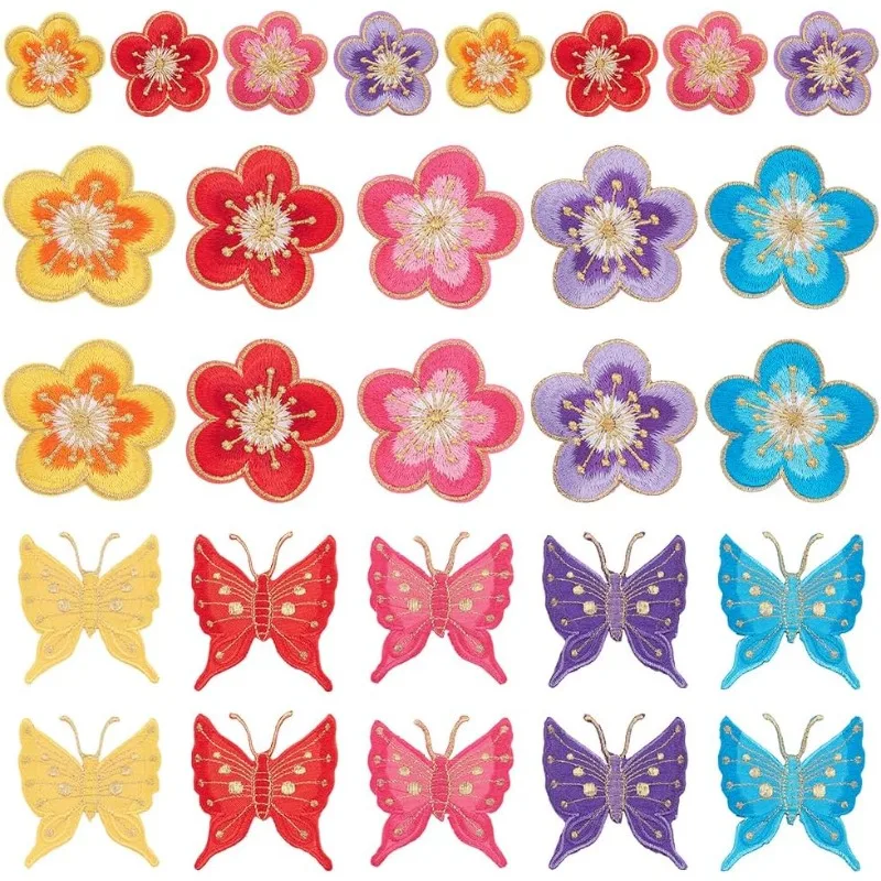 28 шт. вышитые декоративные вышитые нашивки, пришивные/железные нашивки, аппликация для джинсов, одежды, шляпы, нежная