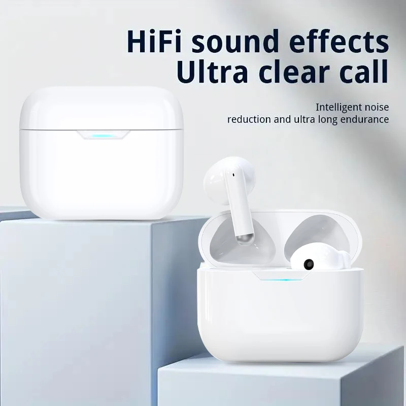 W&O4 TWS Noise Reduction Earphone Bluetooth Wireless Headphones HIFI Stereo Headset Light Portable Gaming Accessories Earbud image 2