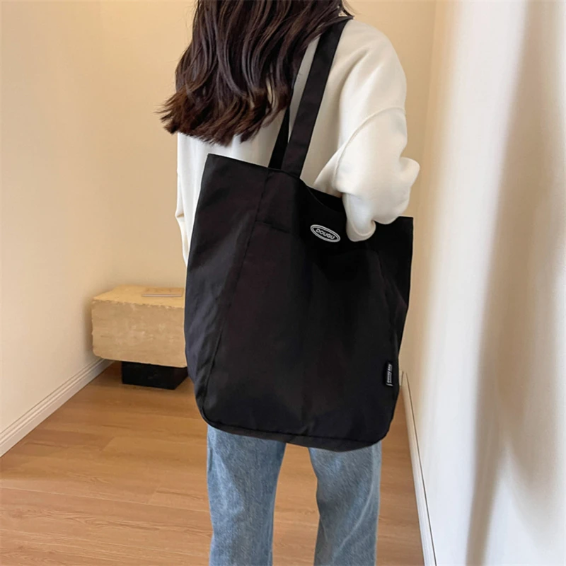 Women Shoulder Cloth Bag Japanese Waterproof Nylon Casual New Design Niche Large Capacity Commuter Canvas Tote Bag