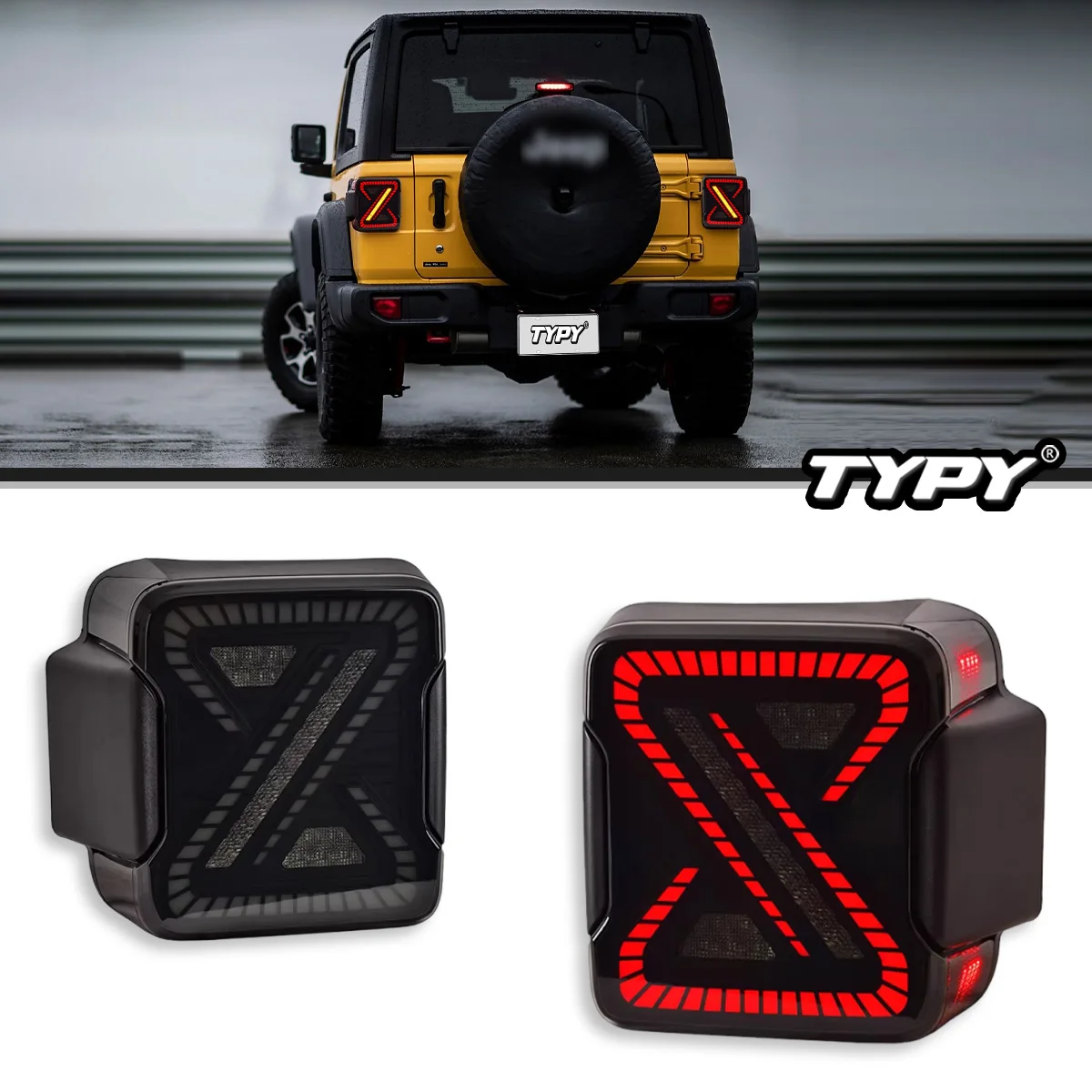 

TYPY New LED Car Taillights For Jeep Wrangler 2018-2020 Taillight Signals Auto Accessories Dynamic Turn Running Lights