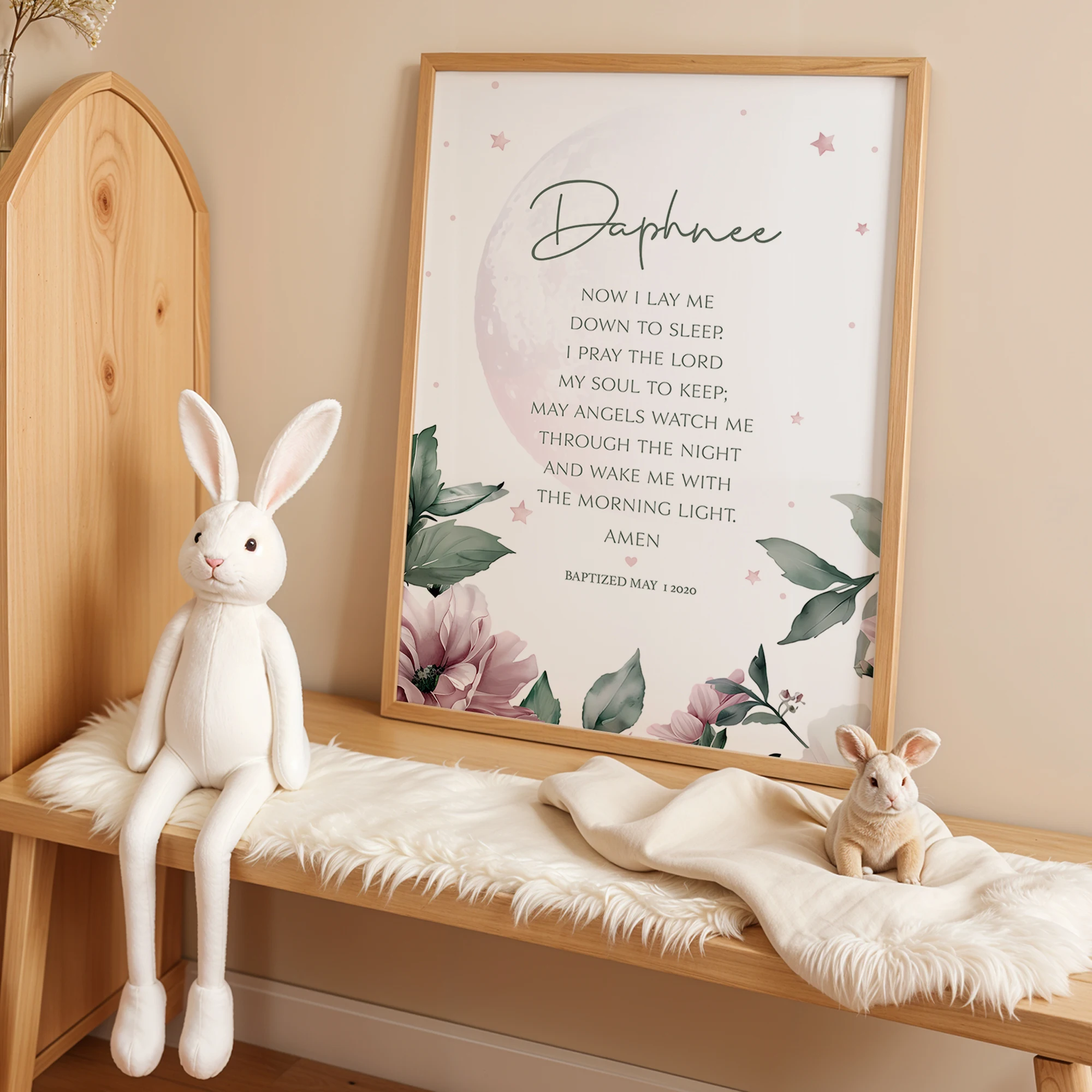 شخصية النوم في الليل هدايا المعمودية مخصص جدار الفن الطباعة قماش اللوحة المشارك صورة غرفة المعيشة ديكور المنزل #2