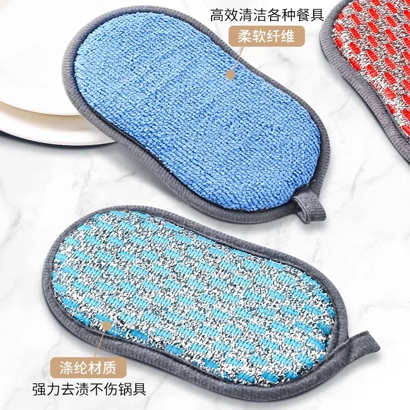 

Kitchen Cleaning Sponge Double Sided Sponge Scrubber Sponges For Dishwashing Scouring Pad Dish Cloth Kitchen's Cleaning Tools