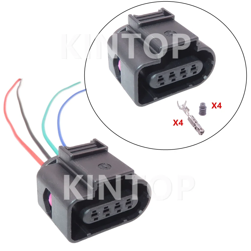 

1 Set 4 Pins 8K0973704 Auto AC Assembly Plastic Housing Connector Car Intake Pressure Sensor Sealed Wiring Socket For VW Audi