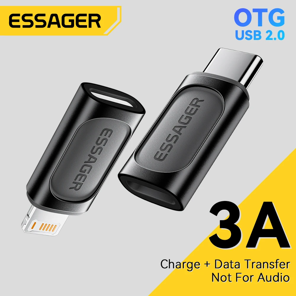

Essager PD 20W OTG Adapter For iPhone 15 14 13 12Pro Max IPad USB Type C To IOS Lighnting Male Converter Fast Charging adaptador