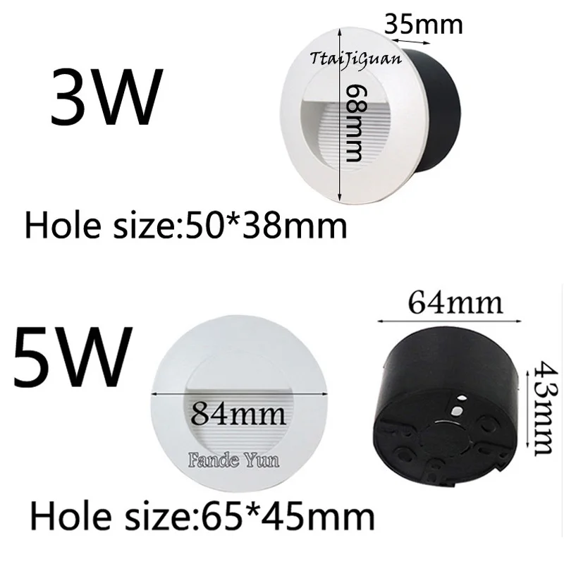 Outdoor Led Stair Light Wall Lamp Waterproof IP65 Nightlights Exterior Yard Lighting for Steps Ladder Balcony 3W 5W AC220V 110V