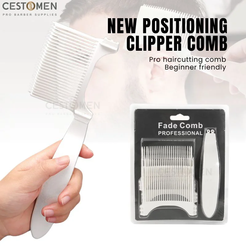 NEW Design Barber Fading FlatTop Comb Professional Barbershop Positioning Clipper Curved Combs Heat Resistant Salon Styling Tool