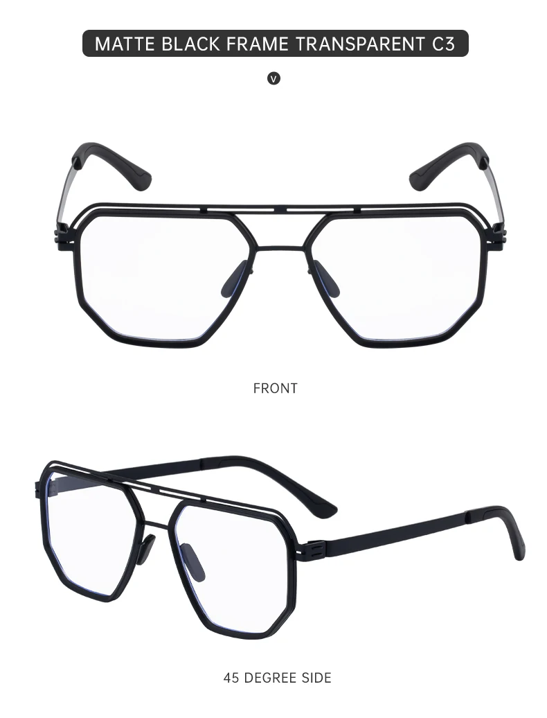 Übergroße quadratische Steampunk-Polarisierte Sonnenbrille für Herren – Luxusmarke 2026 mit Doppelsteg und Polygon-Design – Punk-Sonnenbrille für Männer – Detail 21