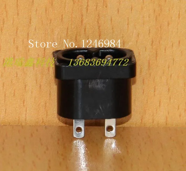 [SA]AC AC outlet black character seat two small pin connector socket panel two core RF-180A--100pcs/lot