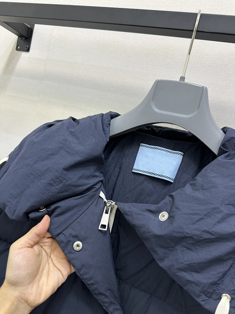 SVORYXIU 2025 شتاء جديد نمط يوميا عادية المرأة موضة مقنعين رشاقته الدافئة نمط طويل أسفل سترة #3