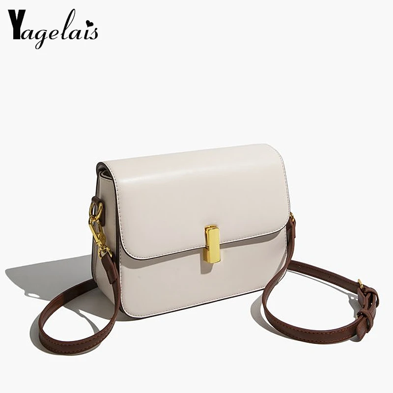 Famous Designer Brand Female Bag Leather Shoulder Bag Classic Fashion Box Small Luxury Messenger Bag For Women White Square Bag