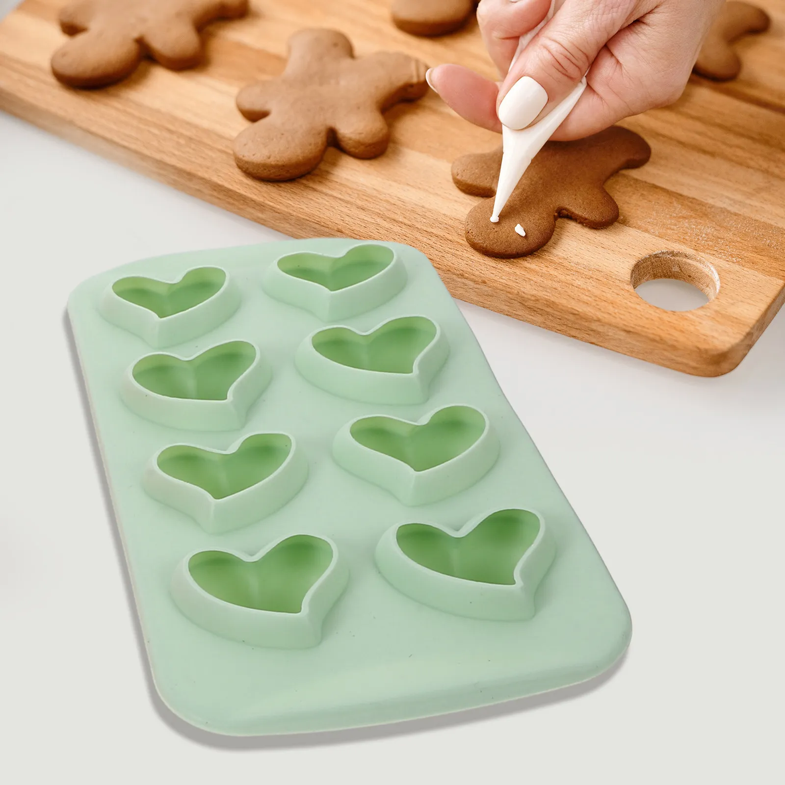 

Набор из 3 силиконовых форм для льда в форме сердца: для домашнего шоколада, желе, конфет, ледяных кубиков, DIY-поделок