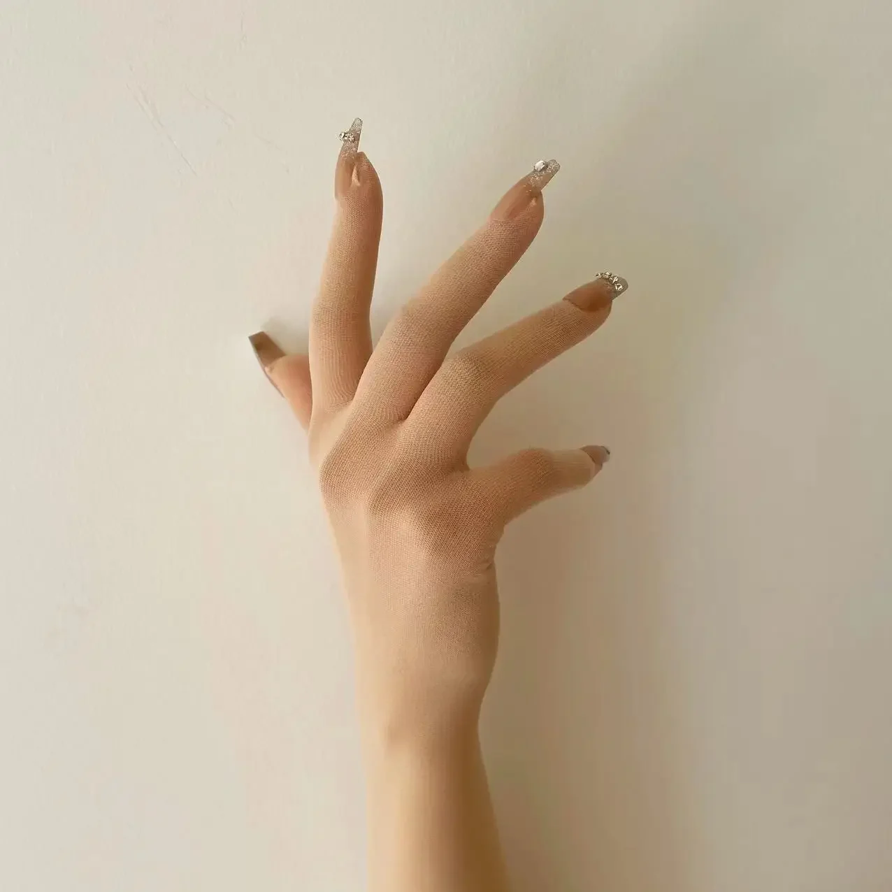 Солнцезащитный крем, сексуальные кружевные тонкие прозрачные полые дышащие длинные перчатки, бесшовные высокоэластичные однотонные женские и мужские чулки с ногтями