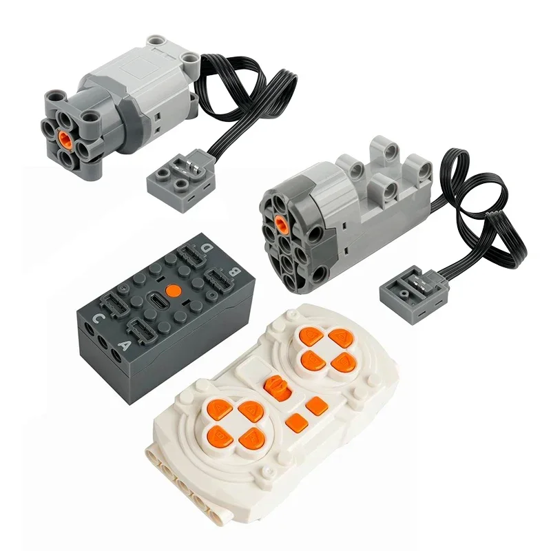 Kit de servomoteur M/L/avec télécommande à 8 canaux et programmation d'application pour blocs de construction compatibles techniques, projets de bricolage