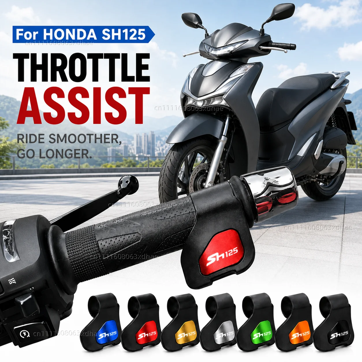 

For HONDA SH125 SH125i SH 125 150i Motorcycle Throttle Assistant Clip Labor Saver Acceleration Labor-saving Auxiliary Handle CNC