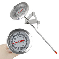 Stainless Steel 0~200℃ Cooking Temperature Meter Kitchen Tools Milk Coffee Food Meat Gauge Probe Thermometer