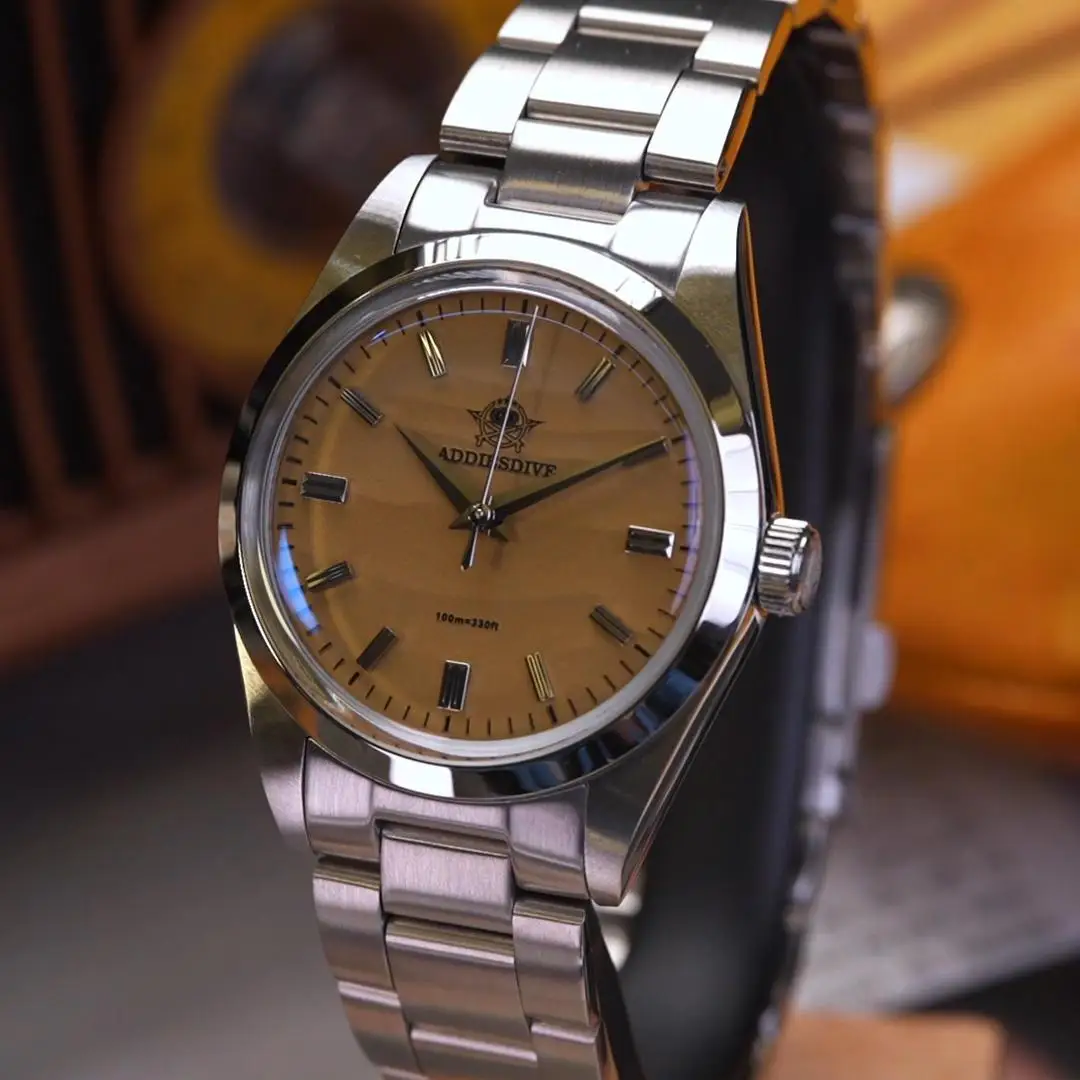

ADDIESDIVE Hot Sale AD2030 Men's Watch Original Design Sand Dial VH31 Quartz Watches Bubble Mirror Glass Waterproof Wristwatch
