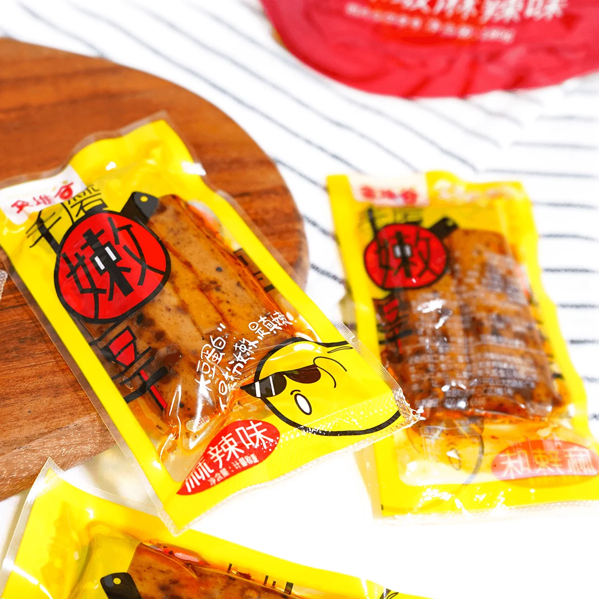 [10Packs] Jinduigu Food Jinduigu Hand Made Tender Tofu Snack Numbing Hot Flavor 180g*10Packs