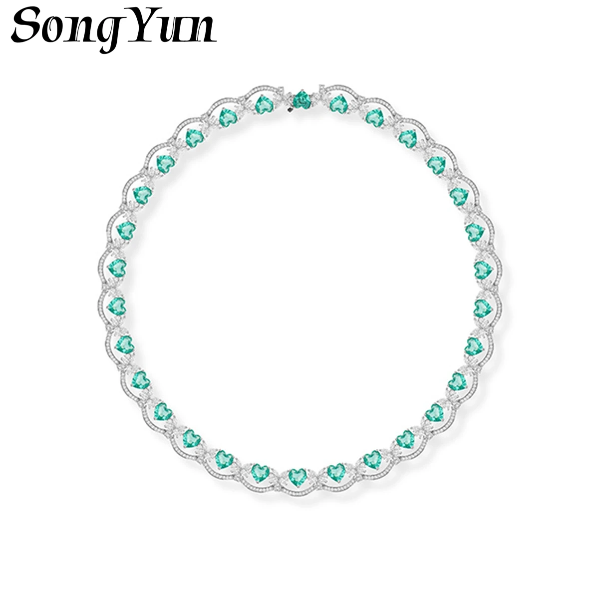 

SY Luxury Jewelry Love Necklace 925 Silver Red Corundant High Sense Light Luxury Heart Shaped Ladies Collarbone Chain
