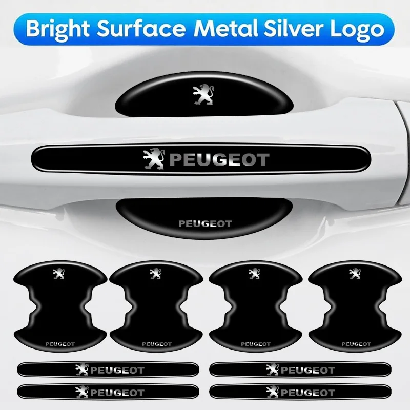 Car Door Bowl Handle Protector Film Sticker Accessories For Peugeot 206 307 308 207 3008 208 407 508 2008 5008 301 Rifter RCZ