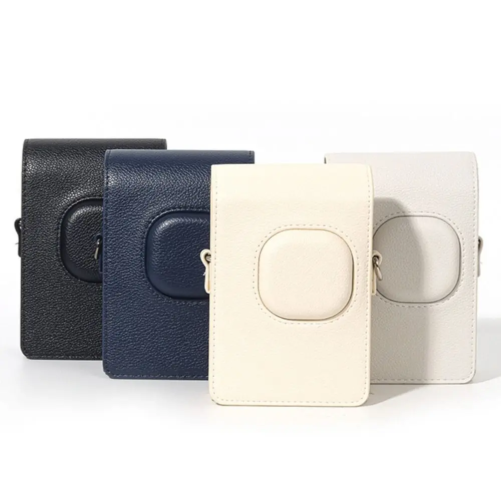 PU Leather Hybrid Instant Camera Storage Bag Shockproof Wear Resistant Protective Cover Retro for Fujifilm instax mini LiPlay+