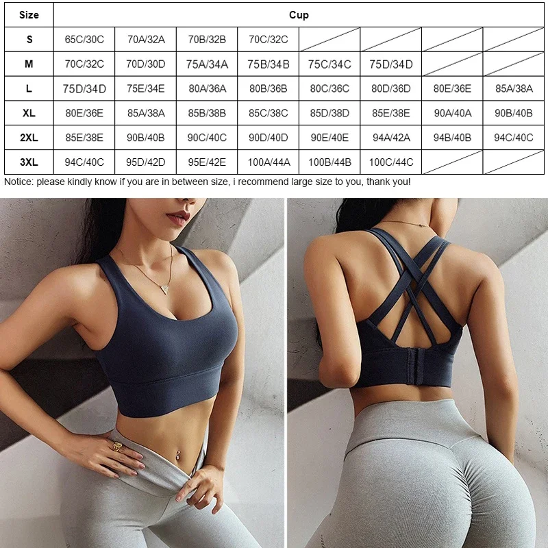 Cloud Hide S-XXXL reggiseno sportivo Push Up intimo donna Fitness Solid Yoga Crop Top Athletic Vest Gym Shirt Quick Dry Sportswear